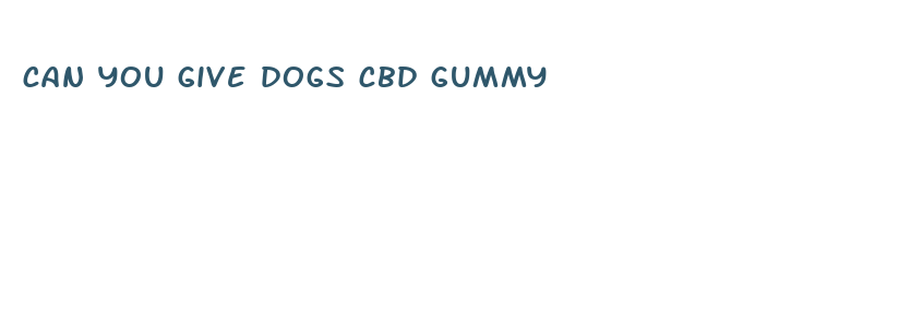 can you give dogs cbd gummy