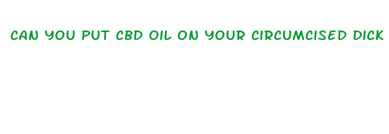 can you put cbd oil on your circumcised dick