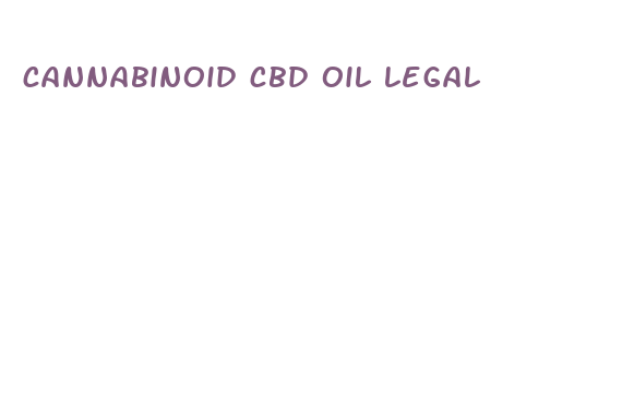 cannabinoid cbd oil legal