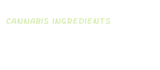 cannabis ingredients