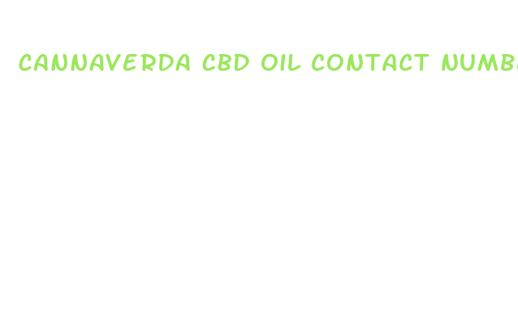 cannaverda cbd oil contact number