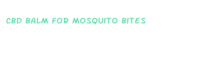 cbd balm for mosquito bites