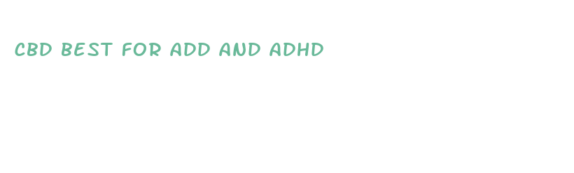 cbd best for add and adhd