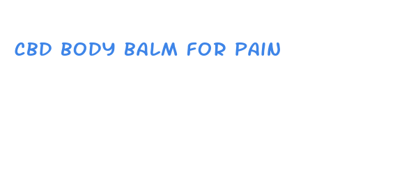 cbd body balm for pain