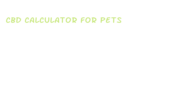 cbd calculator for pets