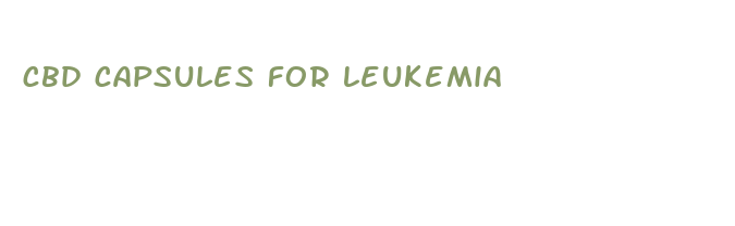 cbd capsules for leukemia