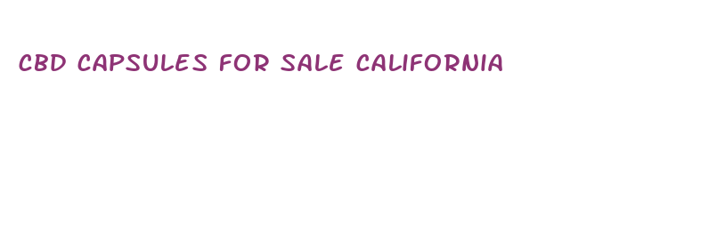 cbd capsules for sale california