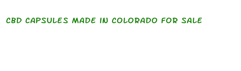 cbd capsules made in colorado for sale