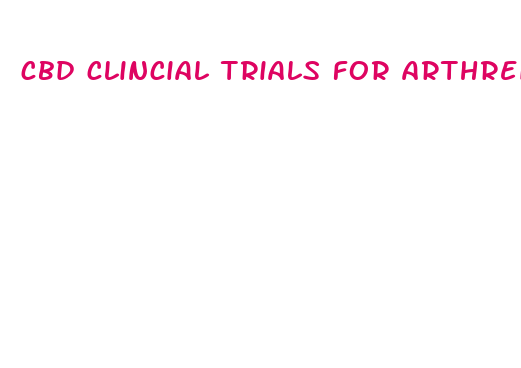 cbd clincial trials for arthreitic inflammation