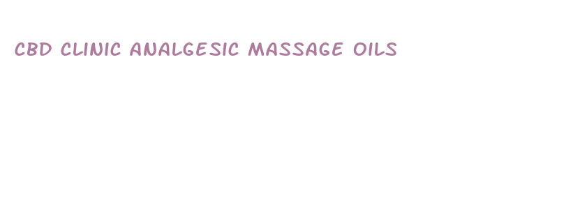 cbd clinic analgesic massage oils