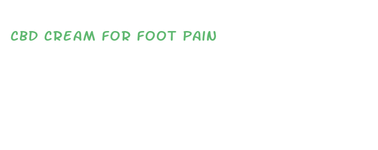 cbd cream for foot pain