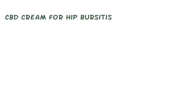 cbd cream for hip bursitis