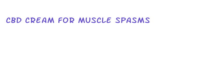 cbd cream for muscle spasms