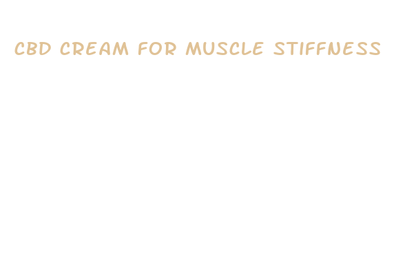 cbd cream for muscle stiffness