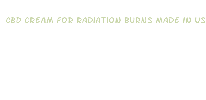 cbd cream for radiation burns made in usa