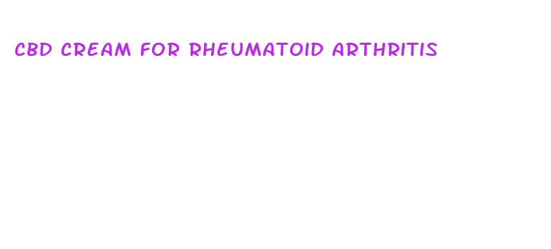 cbd cream for rheumatoid arthritis