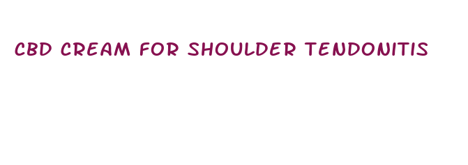 cbd cream for shoulder tendonitis