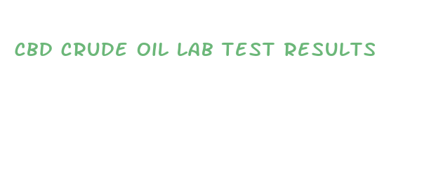 cbd crude oil lab test results