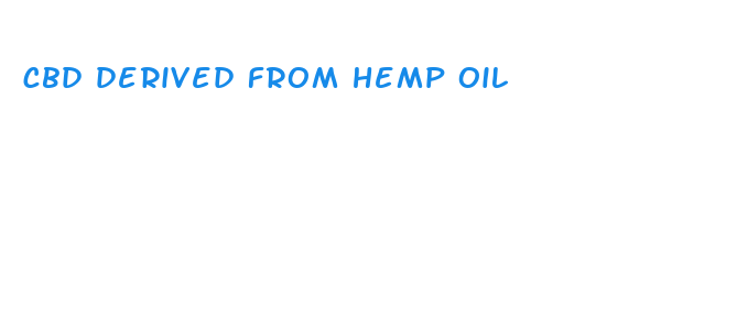 cbd derived from hemp oil