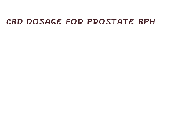 cbd dosage for prostate bph