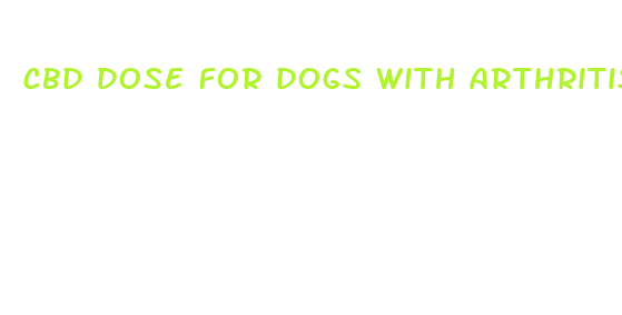 cbd dose for dogs with arthritis