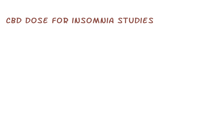 cbd dose for insomnia studies