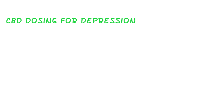 cbd dosing for depression