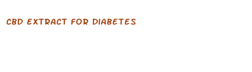 cbd extract for diabetes