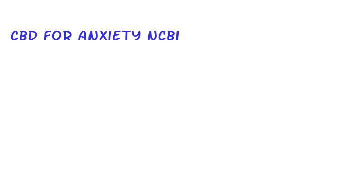 cbd for anxiety ncbi