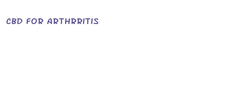 cbd for arthrritis