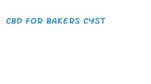 cbd for bakers cyst