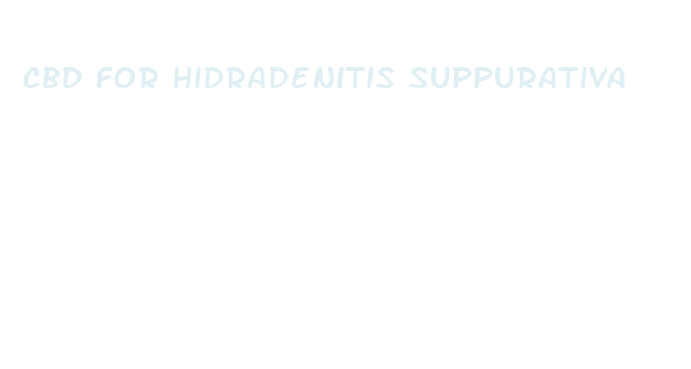 cbd for hidradenitis suppurativa