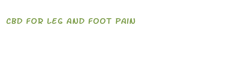 cbd for leg and foot pain