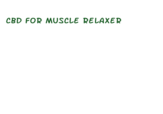 cbd for muscle relaxer