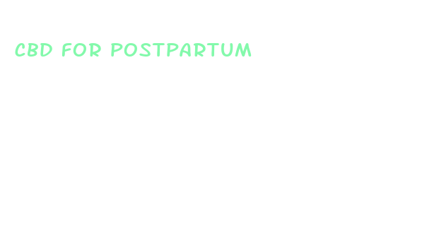 cbd for postpartum