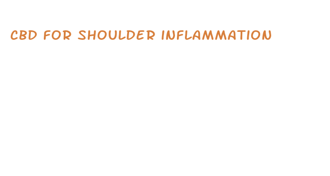 cbd for shoulder inflammation