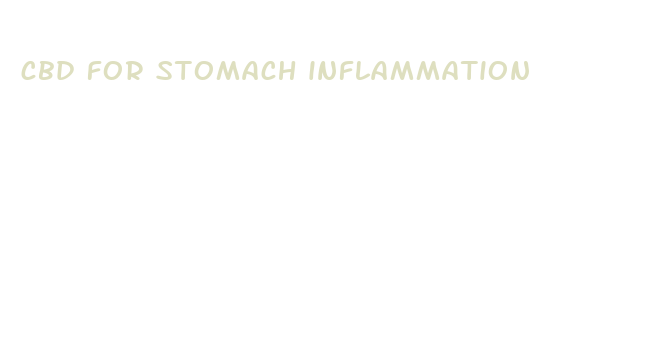 cbd for stomach inflammation