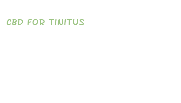 cbd for tinitus