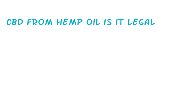 cbd from hemp oil is it legal