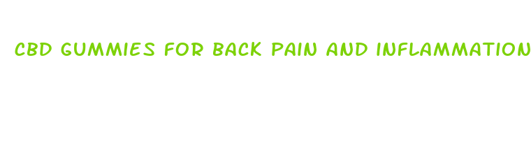 cbd gummies for back pain and inflammation