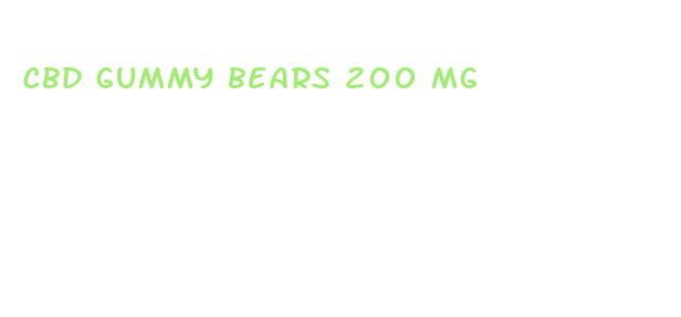 cbd gummy bears 200 mg