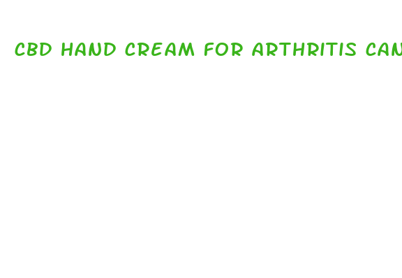 cbd hand cream for arthritis canada