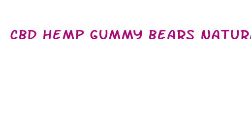 cbd hemp gummy bears natural flavors and colors