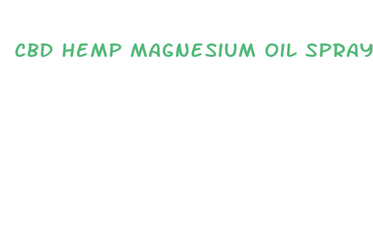 cbd hemp magnesium oil spray