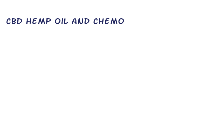 cbd hemp oil and chemo