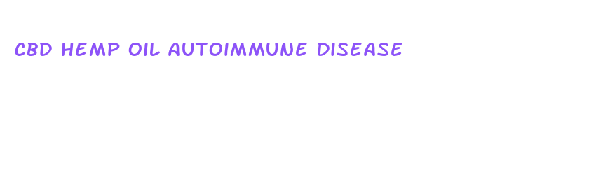 cbd hemp oil autoimmune disease