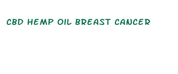 cbd hemp oil breast cancer