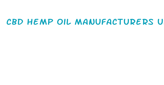 cbd hemp oil manufacturers usa