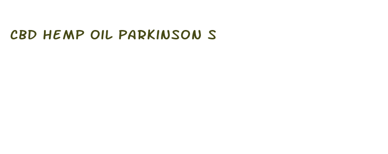 cbd hemp oil parkinson s