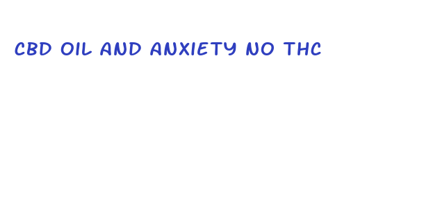 cbd oil and anxiety no thc